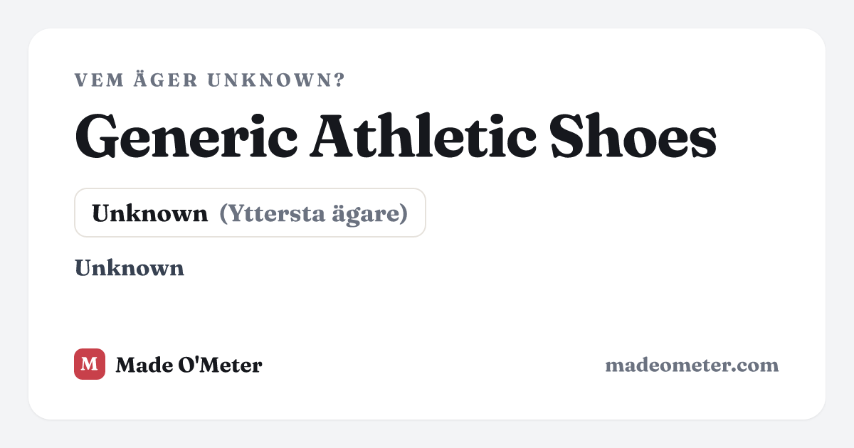 Vem står bakom Generic Athletic Shoes? Kolla innan du köper